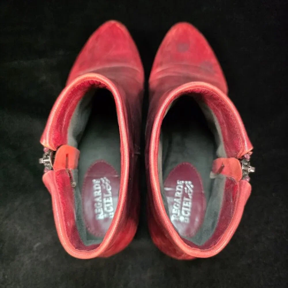 Regarde Le Ciel - Stefany 03 Sangria Zip Pant Boot 38 (US 7.5) - Picture 3 of 12